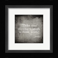 Take Time, Jimmy V Quote Fine Art Print