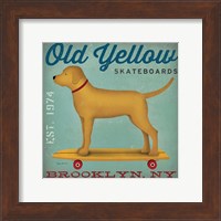 Golden Dog on Skateboard Fine Art Print