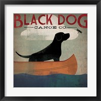 Black Dog Canoe Fine Art Print