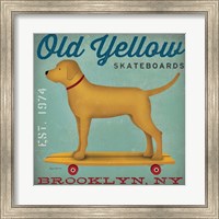 Golden Dog on Skateboard Fine Art Print