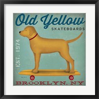 Golden Dog on Skateboard Fine Art Print