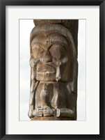 Gitksan totem pole, Kispiox Village, British Columbia Fine Art Print