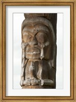 Gitksan totem pole, Kispiox Village, British Columbia Fine Art Print