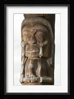 Gitksan totem pole, Kispiox Village, British Columbia Fine Art Print
