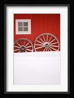 Martin Stables, Window and Wheel Detail, Banff, Alberta Fine Art Print