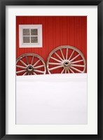 Martin Stables, Window and Wheel Detail, Banff, Alberta Fine Art Print