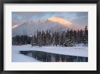 View of Mt Edith and Sawback Range with Reflection in Spray River, Banff, Canada Fine Art Print