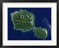 Satellite View of Tahiti Fine Art Print