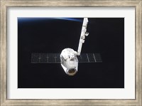 The SpaceX Dragon Cargo Craft Prior to Being Released from the Canadarm2 Fine Art Print
