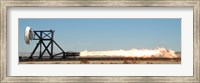 A Trial Run on a Rocket Sled test Rixture Powered by Rockets Fine Art Print