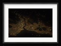 A Nighttime view of Istanbul, Turkey Fine Art Print