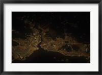 A Nighttime view of Istanbul, Turkey Fine Art Print
