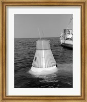 A Model of the Mercury Capsule undergoes Floatation Tests Fine Art Print