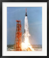 View of the liftoff of Mercury-Atlas 5 from Kennedy Space Center, Florida Fine Art Print