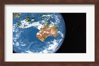 Planet Earth showing Clouds over Australia Fine Art Print
