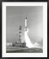 A NASA Project Mercury Spacecraft is test Launched from Cape Canaveral, Florida Fine Art Print