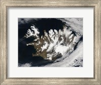 Satellite view of Iceland Fine Art Print