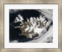 Satellite view of Iceland Fine Art Print