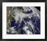 Satellite view of a Low Pressure area over the United States Fine Art Print