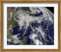 Satellite view of a Low Pressure area over the United States Fine Art Print
