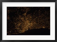 Nighttime image of Portugal Showing City Lights of Porto and Vila de Gaia Fine Art Print