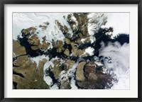 Satellite view of Parry Channel and McClure Strait in the Northwest Passage Fine Art Print