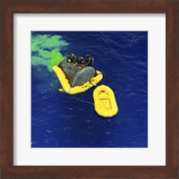 A US Navy Frogman Team Helps in the Recovery of the Gemini-Titan 4 spacecraft Fine Art Print