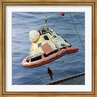 The Apollo 8 Capsule Being Hoisted Aboard the Recovery Carrier Fine Art Print