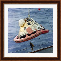The Apollo 8 Capsule Being Hoisted Aboard the Recovery Carrier Fine Art Print