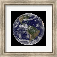 Full Earth Showing Various Tropical Storm Systems Fine Art Print