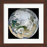 A Synthesized View of Earth Showing the Arctic, Europe and Asia Fine Art Print