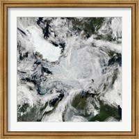 A strong storm Lingering in the Center of the Arctic Ocean Fine Art Print