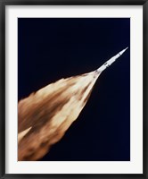 Apollo 6 spacecraft Leaves a Fiery Trail in the Sky after Launch Fine Art Print
