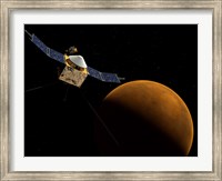 Artist's Concept of NASA's MAVEN Spacecraft Fine Art Print