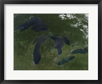 Satellite View of the Great Lakes Fine Art Print