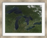 Satellite View of the Great Lakes Fine Art Print