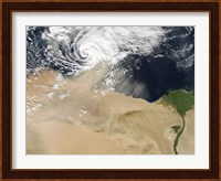 Satellite View of a Dust Storm over Egypt Fine Art Print