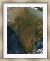 Satellite View of Central India Fine Art Print