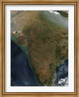 Satellite View of Central India Fine Art Print