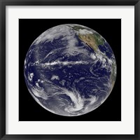 Satellite Image of Earth Centered Over the Pacific Ocean Fine Art Print
