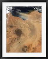 Satellite View of a Dust Storm over Libya Fine Art Print