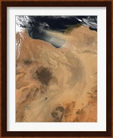 Satellite View of a Dust Storm over Libya Fine Art Print
