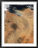 Satellite View of a Dust Storm over Libya Fine Art Print