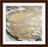 Satellite View of the Tibetan Plateau Fine Art Print