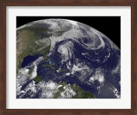 Tropical Cyclones Katia, Lee, Maria and Nate in the Atlantic Ocean Fine Art Print