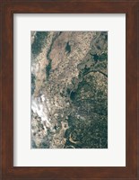Satellite Image of Flood Waters in Memphis, Tennesse Fine Art Print