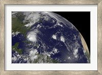 Satellite View of Hurricane Irene Moving Through the Bahamas Fine Art Print