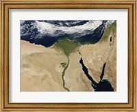Satellite view of Cairo, Egypt, and the Valley of the Nile River Fine Art Print