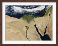 Satellite view of Cairo, Egypt, and the Valley of the Nile River Fine Art Print