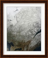 Satellite view of Eastern Canada Fine Art Print